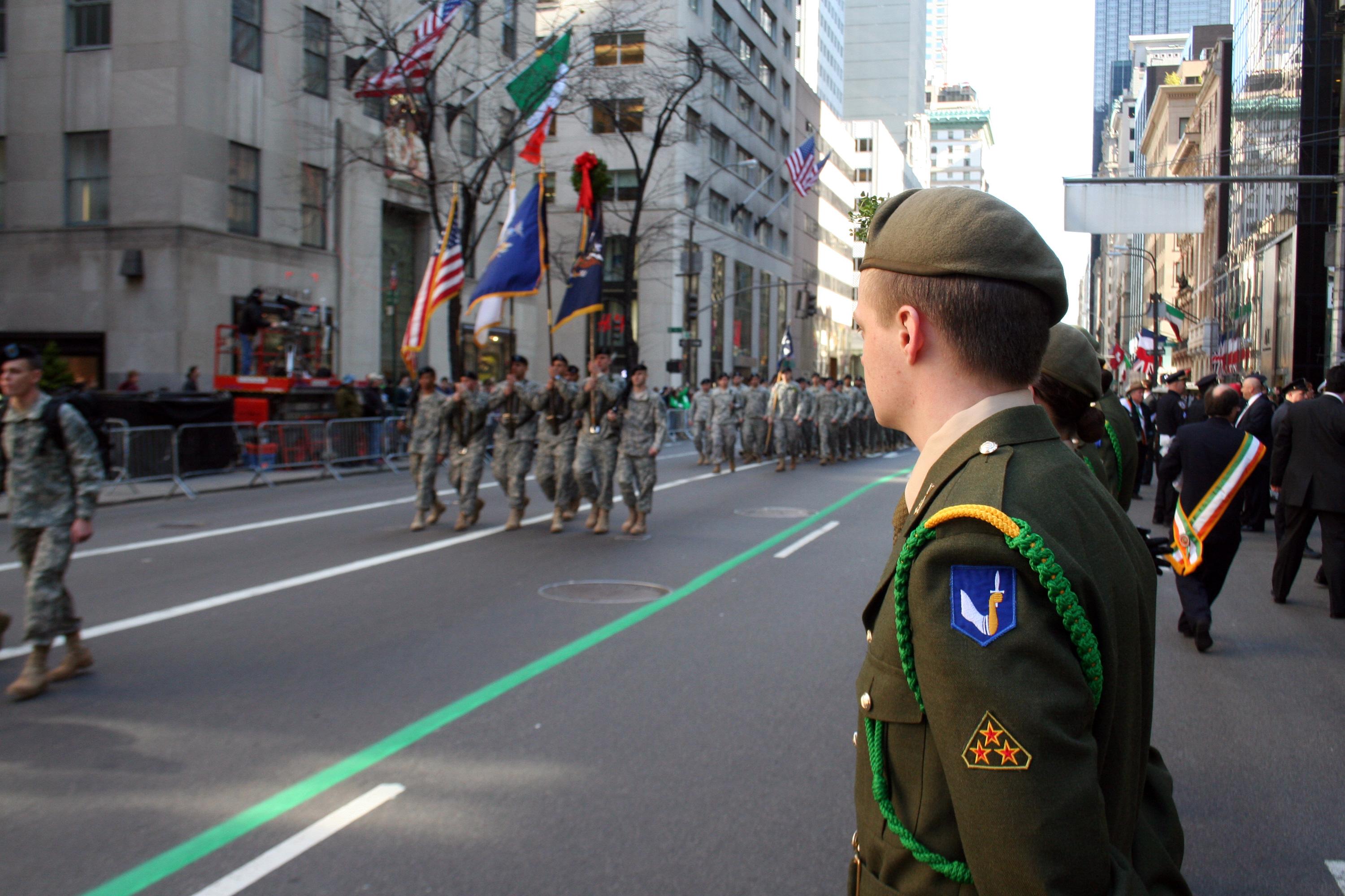 Fighting 69th welcomes Irish army battalion for St. Patrick's Day ...
